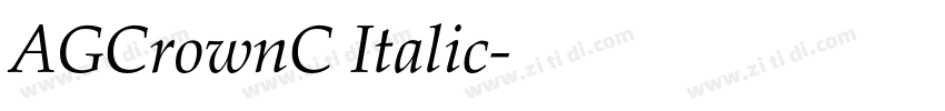 AGCrownC Italic字体转换